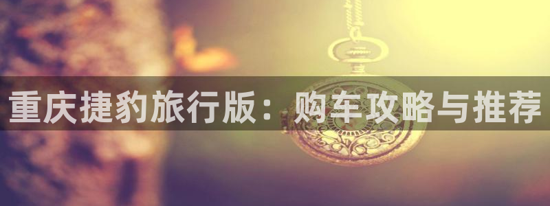 海角社区 在线：重庆捷豹旅行版：购车攻略